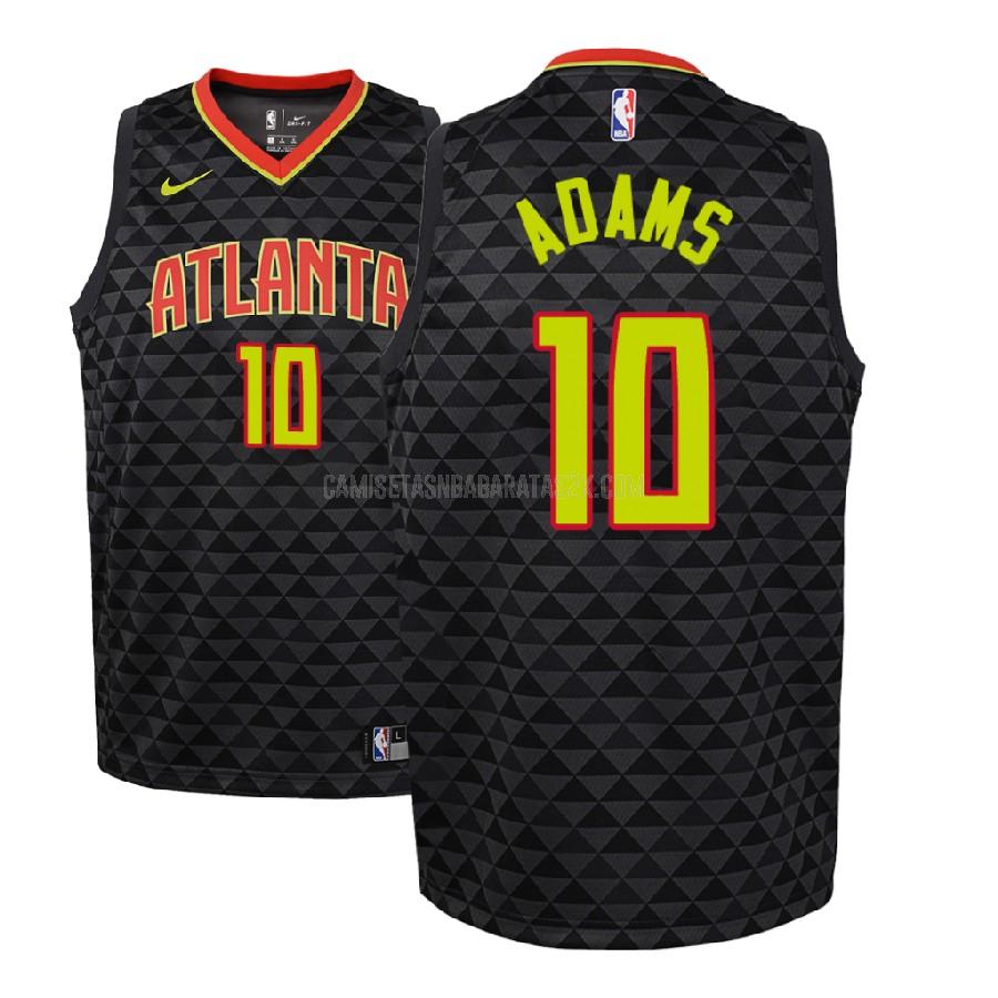 camiseta atlanta hawks de la jaylen adams 10 niños negro icon 2018 nba draft