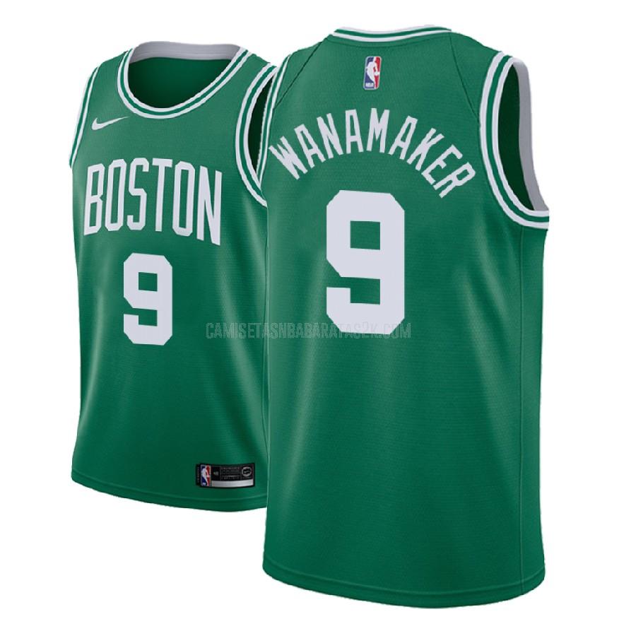 camiseta boston celtics de la brad wanamaker 9 hombres verde icon 2018-19