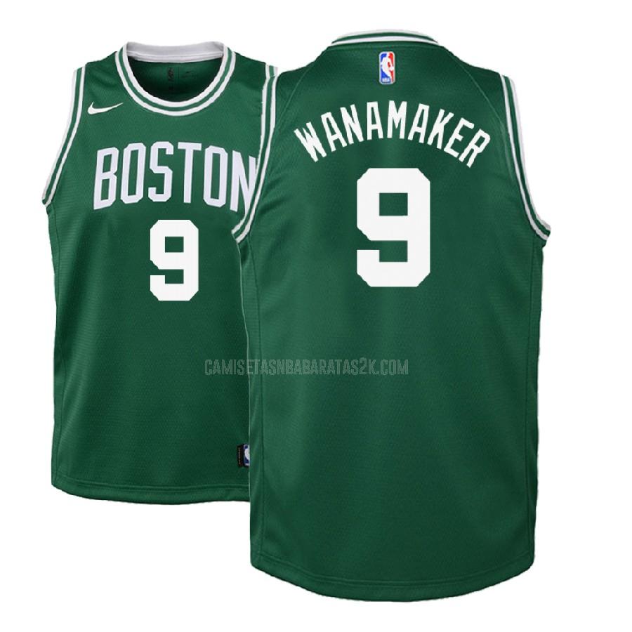 camiseta boston celtics de la brad wanamaker 9 niños verde icon 2018-19