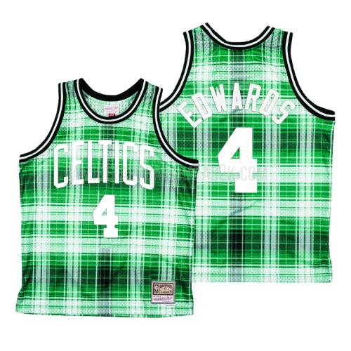 camiseta boston celtics de la carsen edwards 4 hombres verde hardwood classics