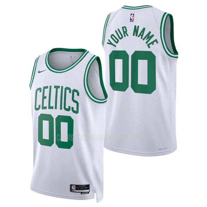 camiseta boston celtics de la custom hombre blanco association edition 2023