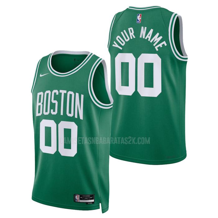 camiseta boston celtics de la custom hombre verde icon edition 2023
