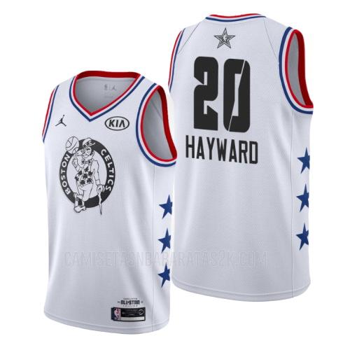 camiseta boston celtics de la gordon hayward 20 hombres blanco nba all-star 2019