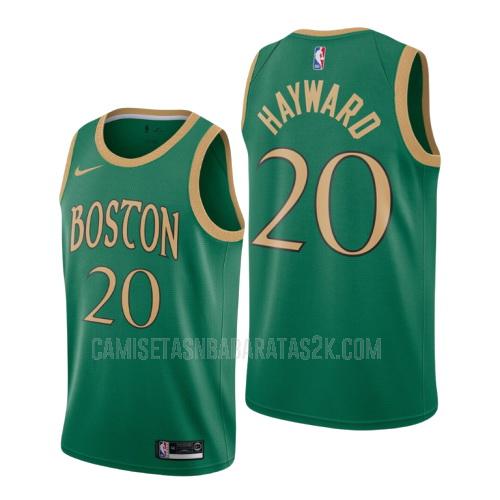 camiseta boston celtics de la gordon hayward 20 hombres verde edición city 2019-20