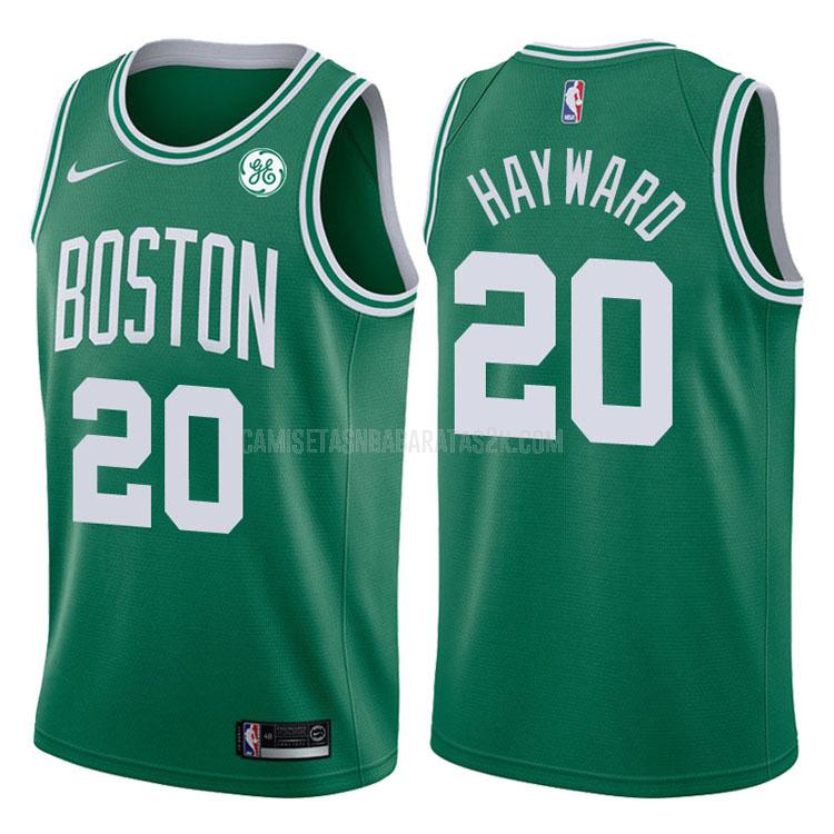 camiseta boston celtics de la gordon hayward 20 hombres verde icon 2017-18