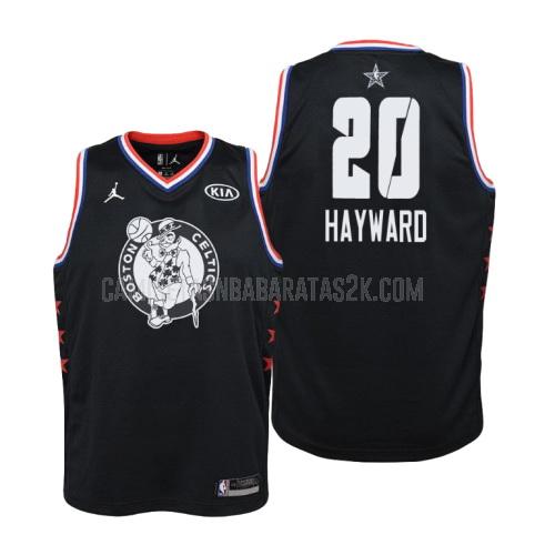 camiseta boston celtics de la gordon hayward 20 niños negro nba all-star 2019