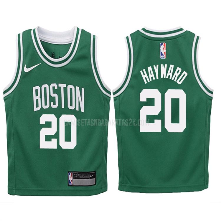 camiseta boston celtics de la gordon hayward 20 niños verde icon 2017-18