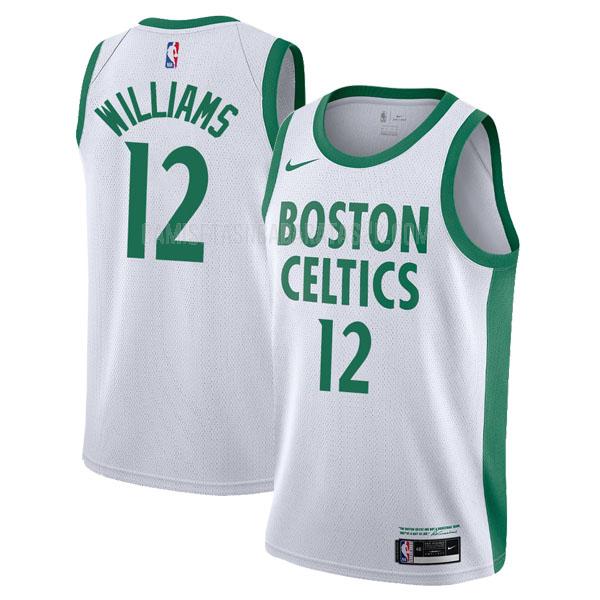 camiseta boston celtics de la grant williams 12 hombres blanco city edition 2020-21