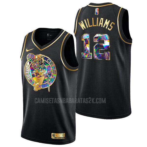 camiseta boston celtics de la grant williams 12 hombres negro golden edition diamond 2022