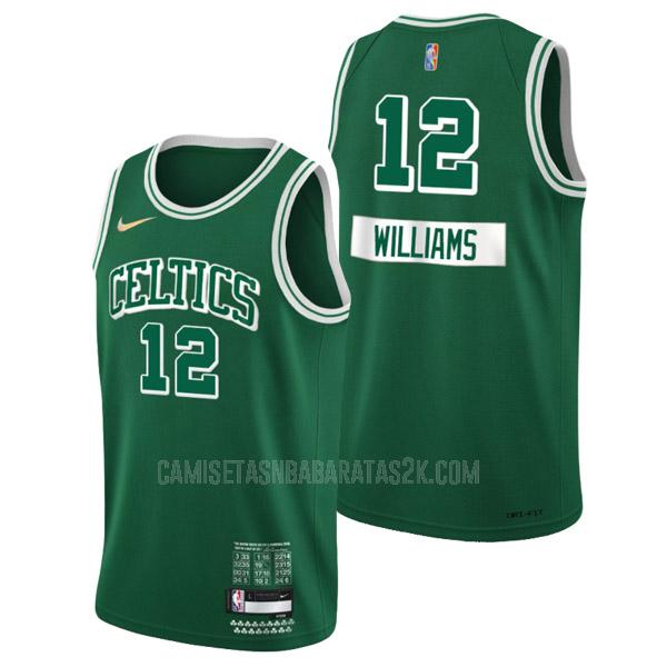 camiseta boston celtics de la grant williams 12 hombres verde 75 aniversario city edition 2021-22