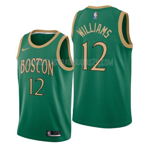 camiseta boston celtics de la grant williams 12 hombres verde edición city 2019-20