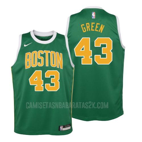 camiseta boston celtics de la javonte green 43 niños verde edición earned