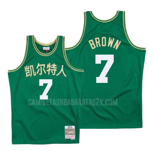camiseta boston celtics de la jaylen brown 7 hombres verde año nuevo chino