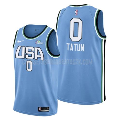 camiseta boston celtics de la jayson tatum 0 hombres azul rising star 2019