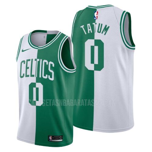 camiseta boston celtics de la jayson tatum 0 hombres blanco verde división