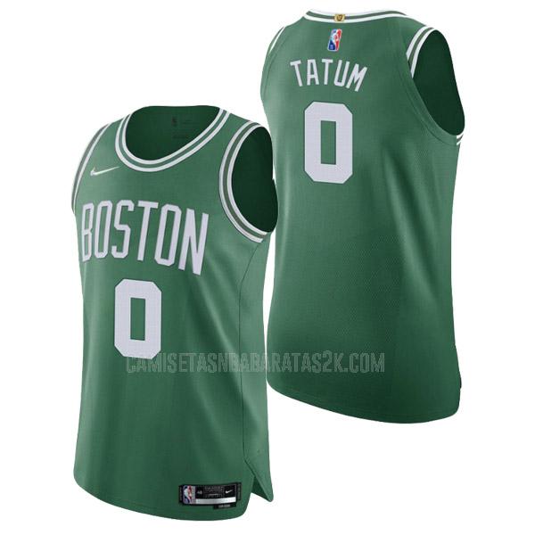 camiseta boston celtics de la jayson tatum 0 hombres verde 75th anniversary icon edition 2021-22