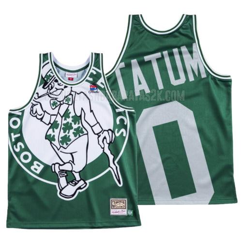 camiseta boston celtics de la jayson tatum 0 hombres verde big face
