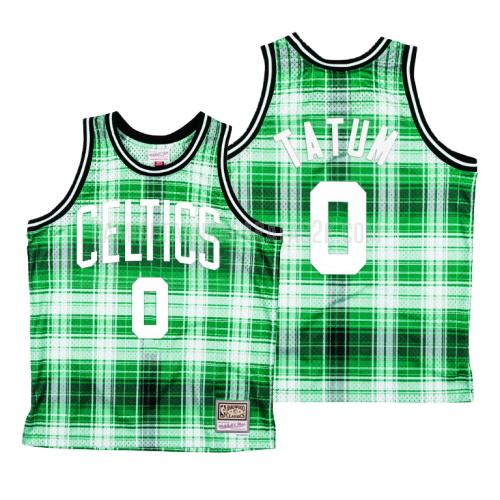 camiseta boston celtics de la jayson tatum 0 hombres verde hardwood classics