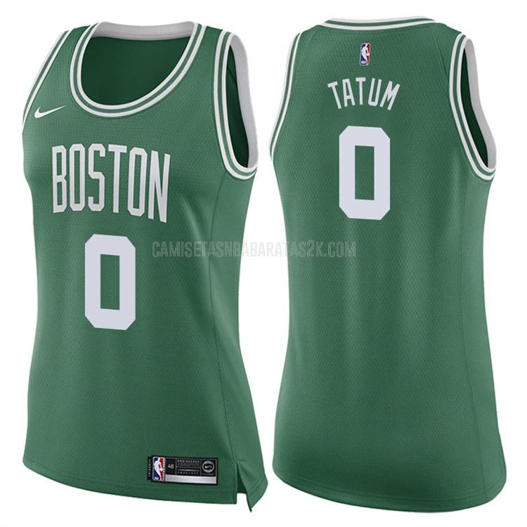 camiseta boston celtics de la jayson tatum 0 mujer verde icon 2017-18