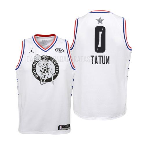 camiseta boston celtics de la jayson tatum 0 niños blanco nba all-star 2019