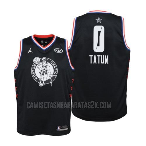 camiseta boston celtics de la jayson tatum 0 niños negro nba all-star 2019