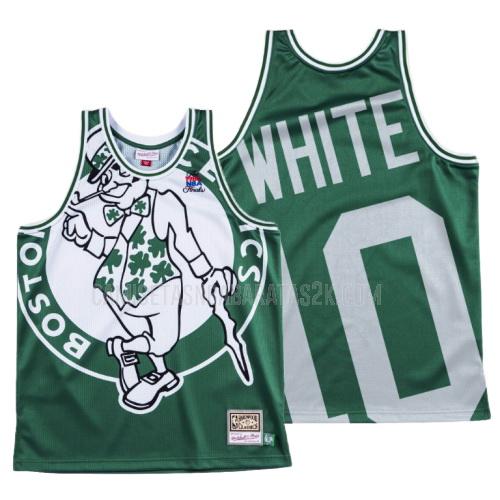 camiseta boston celtics de la jo jo white 10 hombres blanco verde big face