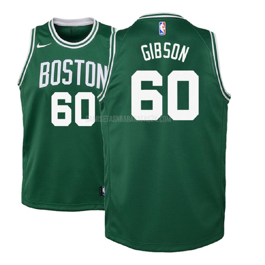 camiseta boston celtics de la jonathan gibson 60 niños verde icon 2017-18
