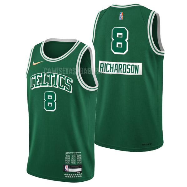 camiseta boston celtics de la josh richardson 8 hombres verde 75 aniversario city edition 2021-22