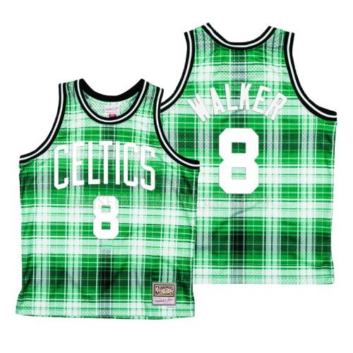 camiseta boston celtics de la kemba walker 8 hombres verde hardwood classics