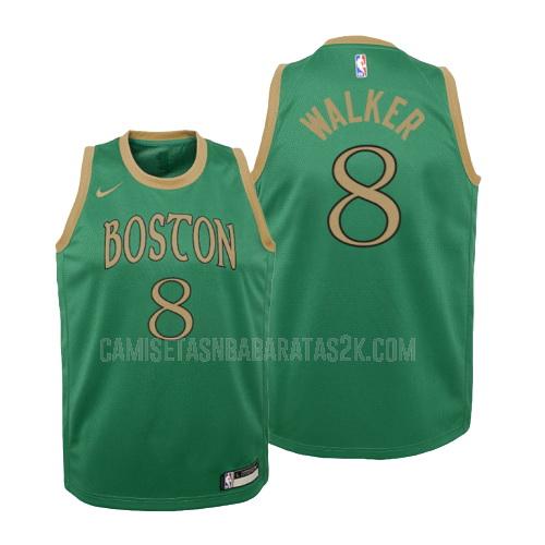 camiseta boston celtics de la kemba walker 8 niños verde edición city 2019-20