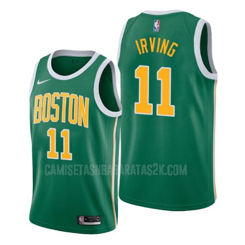 camiseta boston celtics de la kyrie irving 11 hombres verde edición earned