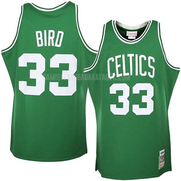 camiseta boston celtics de la larry bird 33 hombres verde throwback