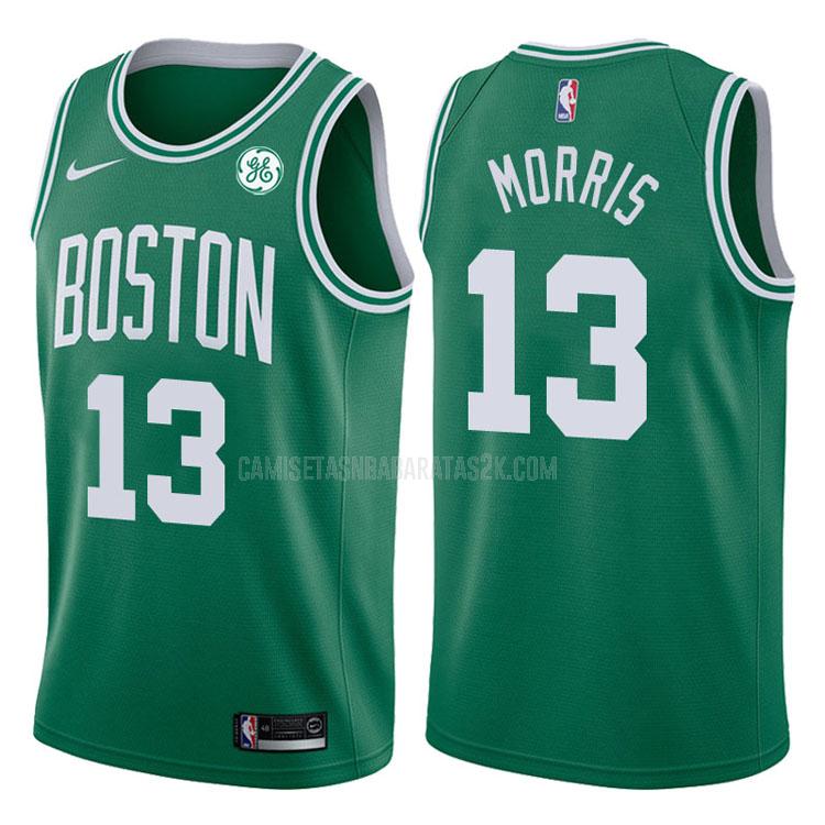 camiseta boston celtics de la marcus morris 13 hombres verde icon 2017-18
