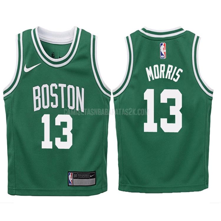 camiseta boston celtics de la marcus morris 13 niños verde icon 2017-18