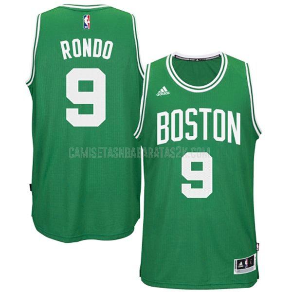 camiseta boston celtics de la rajon rondo 9 hombres verde road swingman 2014-15