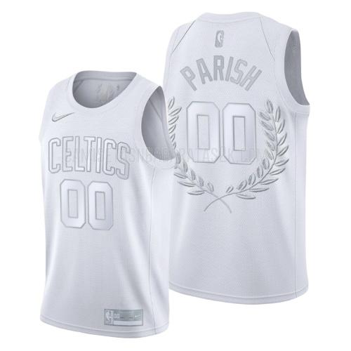 camiseta boston celtics de la robert parish 0 hombres blanco platinum limited glory retirado