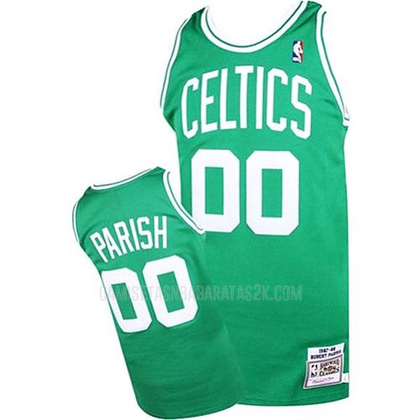 camiseta boston celtics de la robert parish 0 hombres verde road 1987-88