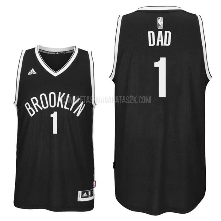 camiseta brooklyn nets de la dad 1 hombres negro dia del padre