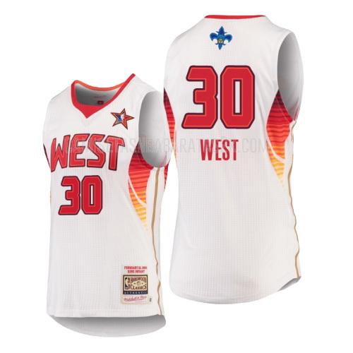 camiseta charlotte hornets de la david west 30 hombres blanco nba all-star 2009