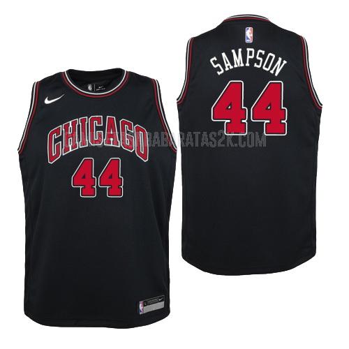 camiseta chicago bulls de la brandon sampson 44 niños negro statement