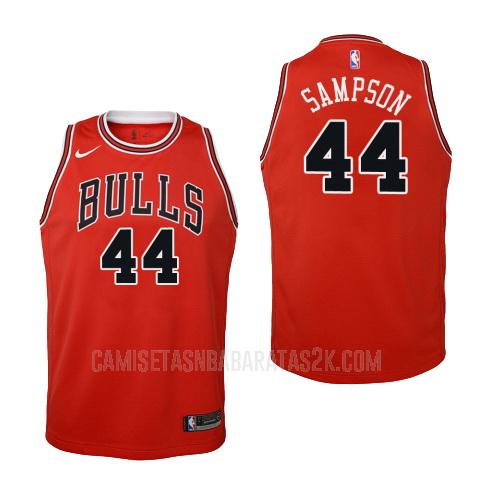 camiseta chicago bulls de la brandon sampson 44 niños rojo icon