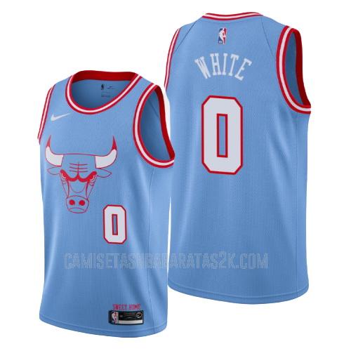 camiseta chicago bulls de la coby white 0 hombres azul edición city 2019-20