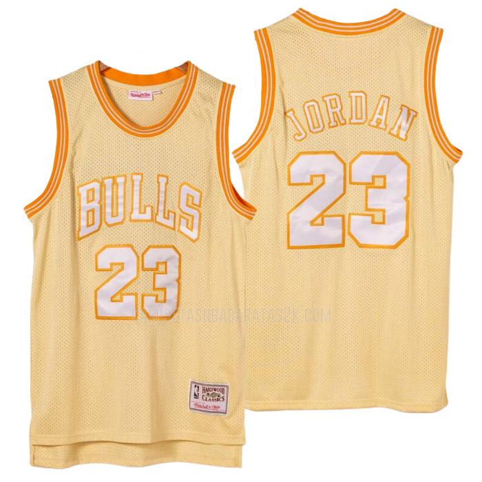 camiseta chicago bulls de la michael jordan 23 hombres gold edition