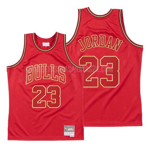 camiseta chicago bulls de la michael jordan 23 hombres rojo throwback 2020