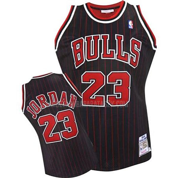 camiseta chicago bulls de la michael jordan 23 niños negro clásico 1995-96