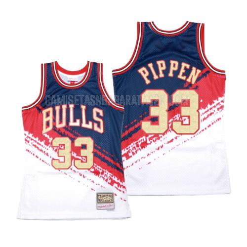 camiseta chicago bulls de la scottie pippen 33 hombres blanco hardwood classics 1997-98