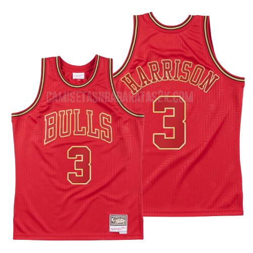 camiseta chicago bulls de la shaquille harrison 3 hombres rojo throwback 2020