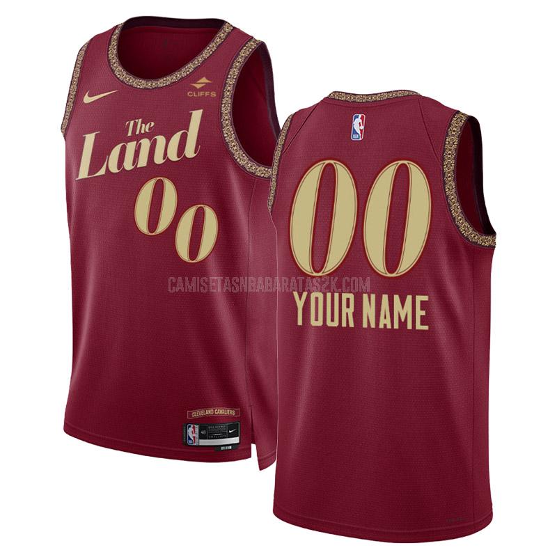 camiseta cleveland cavaliers de la custom 3 hombre negro city edition 2023-24