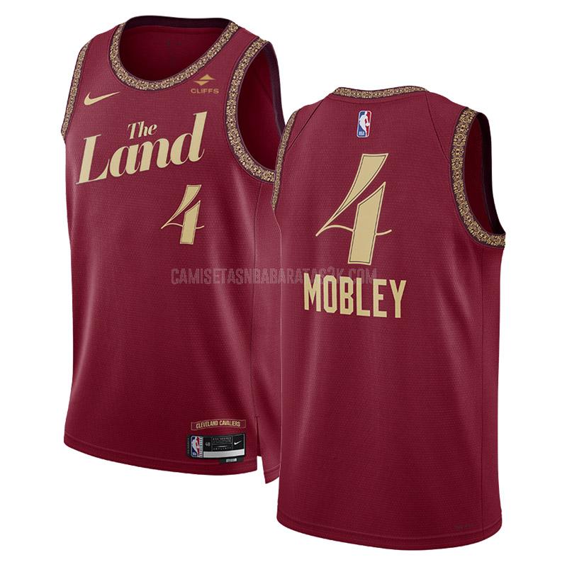 camiseta cleveland cavaliers de la evan mobley 4 hombre negro city edition 2023-24