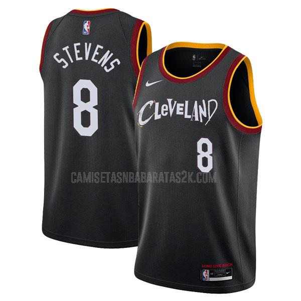 camiseta cleveland cavaliers de la lamar stevens 8 hombres negro city edition 2020-21